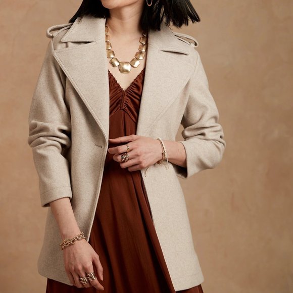 Banana Republic Factory Jackets & Blazers - Banana Republic Factory Belted Collar Jacket